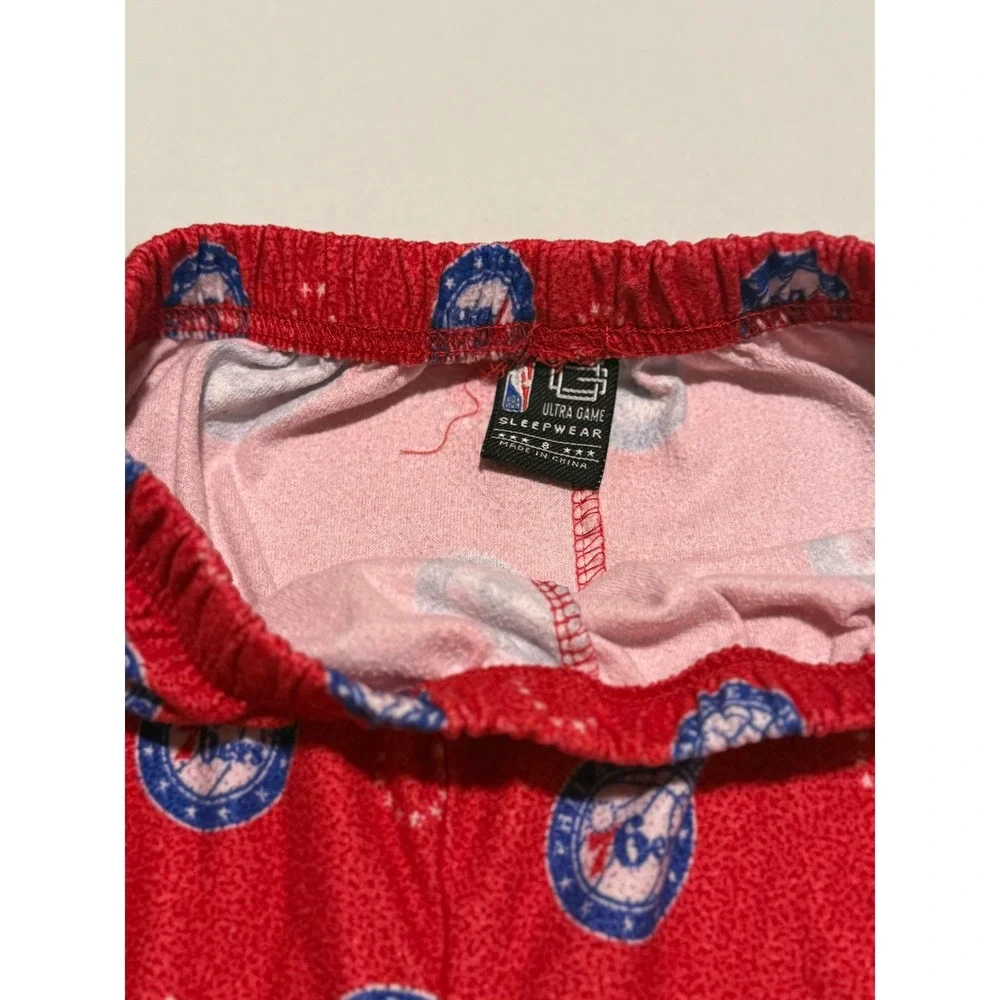 NBA Philadelphia 76ers Youth Pajama Set Ultra Game Gray Red Size 8 Kids PJs